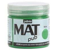Pébéo - Mat Pub - Peinture Acrylique Extra Fine et Extra Mate - Vert permanent -140ml