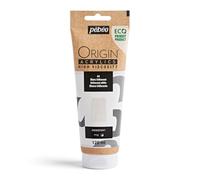 Pebeo - Origin Acrylics 120 ml - Peinture Acrylique Éco-Conçue - Haute Viscosité - Finition Iridescente - Liant 100% Recyclé - 96% de Matières Premières d’Origine Européenne - Blanc Iridescent