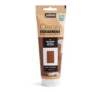 Pébéo - Origin Acrylics 120 ml - Peinture Acrylique Éco-Conçue - Haute Viscosité - Finition Mate - Liant 100% Recyclé - 96% de Matières Premières d’Origine Européenne - Sienne Naturelle