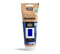 Pébéo - Origin Acrylics 120 ml - Peinture Acrylique Éco-Conçue - Haute Viscosité - Finition Mate - Liant 100% Recyclé - 96% de Matières Premières d’Origine Européenne - Bleu Cobalt Imitation