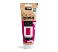 Pebeo - Origin Acrylics 120 ml - Peinture Acrylique Éco-Conçue - Haute Viscosité - Finition Mate - Liant 100% Recyclé - 96% de Matières Premières d’Origine Européenne - Magenta de Quinacridone