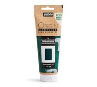 Pébéo - Origin Acrylics 120 ml - Peinture Acrylique Éco-Conçue - Haute Viscosité - Finition Mate - Liant 100% Recyclé - 96% de Matières Premières d’Origine Européenne - Émeraude de Phtalocyanine