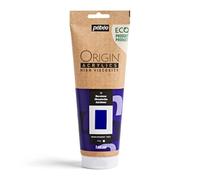 Pébéo - Origin Acrylics 240 ml - Peinture Acrylique Éco-Conçue - Haute Viscosité - Finition Mate - Liant 100% Recyclé - 96% de Matières Premières d’Origine Européenne - Bleu Outremer