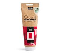 Pebeo - Origin Acrylics 240 ml - Peinture Acrylique Éco-Conçue - Haute Viscosité - Finition Mate - Liant 100% Recyclé - 96% de Matières Premières d’Origine Européenne - Rouge Primaire