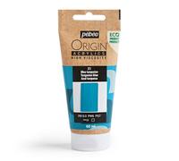 Pebeo - Origin Acrylics 60 ml - Peinture Acrylique Éco-Conçue - Haute Viscosité - Finition Mate - Liant 100% Recyclé - 96% de Matières Premières d’Origine Européenne - Bleu Turquoise