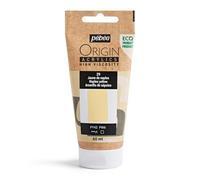 Pebeo - Origin Acrylics 60 ml - Peinture Acrylique Éco-Conçue - Haute Viscosité - Finition Mate - Liant 100% Recyclé - 96% de Matières Premières d’Origine Européenne - Jaune de Naples