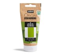 Pebeo - Origin Acrylics 60 ml - Peinture Acrylique Éco-Conçue - Haute Viscosité - Finition Mate - Liant 100% Recyclé - 96% de Matières Premières d’Origine Européenne - Vert Olive Clair