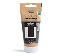 Pebeo - Origin Acrylics 60 ml - Peinture Acrylique Éco-Conçue - Haute Viscosité - Finition Mate - Liant 100% Recyclé - 96% de Matières Premières d’Origine Européenne - Ombre Naturelle