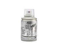 Pébéo - Peinture Acrylique en Spray - Pour la Décoration Multi Supports en Intérieur et Extérieur - Base Eau, Faible Odeur - 100 ml - Finition Pailletté - Coloris Argent Pailletté