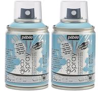 PEBEO - Peinture Acrylique en Spray - Pour la Décoration Multi Supports en Intérieur et Extérieur - Base Eau, Faible Odeur - 100 ml - Finition Mate - Coloris Bleu Ciel (Lot de 2)