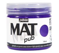 Pébéo - Mat Pub - Peinture Acrylique Extra Fine et Extra Mate - Violet cobalt -140ml