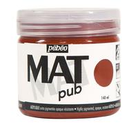 Pébéo – Peinture acrylique Mat Pub – Extra fine et extra mate – Sienne brûlée 140 ml
