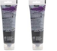 PEBEO Peinture Acrylique Texture Crème pour la Décoration - Finition Mate - 120 ML - Noir Velvet (Lot de 2)
