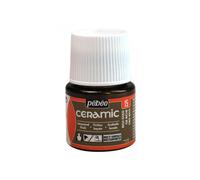 Pebeo Peinture effet mail cramique Peintures brillantes, couleur opaque base d'huile, flacon de 45 ml, or riche 025-015, 1,5 fl oz (lot d