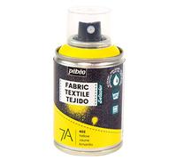 Pébéo - Peinture en Spray pour Textiles 7A Spray - Tissus Naturels et Synthétiques - Base Eau - Sans Solvant - Résistante au Lavage Machine - Peinture sur Tissu Pébéo Couleur Jaune - 100 ml
