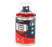Pébéo - Peinture en Spray pour Textiles 7A Spray - Tissus Naturels et Synthétiques - Base Eau - Sans Solvant - Résistante au Lavage Machine - Peinture sur Tissu Pébéo Couleur Rouge - 100 ml