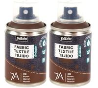 PEBEO - Peinture en Spray pour Textiles 7A Spray - Tissus Naturels et Synthétiques - Base Eau - Sans Solvant - Résistante au Lavage Machine - Peinture sur Tissu Couleur Marron - 100 ml