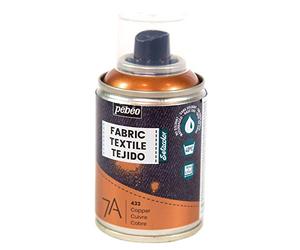 Pébéo - Peinture en Spray pour Textiles 7A Spray - Tissus Naturels et Synthétiques - Base Eau - Sans Solvant - Résistante au Lavage Machine - Peinture sur Tissu Pébéo Couleur Cuivre