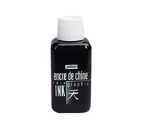 Pébéo - Peinture Encre de Chine Graphique - Flacon de 250 ml Noir Opaque