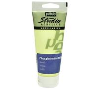 Pébéo – Gel phosphorescent Studio Acrylics – liant acrylique autoluminescent – Jaune 100 ml