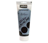 Pébéo Peinture Gouache 220 ml – Qualité fine, idéal pour travaux et étude – 1 tube Noir d'Ivoire