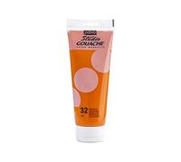 Pébéo - Peinture Gouache 220ml - Tube de Peinture Gouache Qualité Fine - Idéal Travaux Étude - 1 Tube de 220 ml Orange Vif 270-032