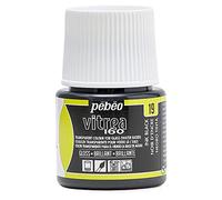 Pébéo Peinture sur verre Vitrea 160°C Transparente Noir brillant 45 ml