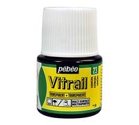 Pébéo - Peinture Vitrail Transparent 45ml Couleur Citron - Peinture sur Verre Jaune Vif à Base de Solvant, Finition Brillante