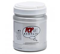 Pébéo – Peinture acrylique Pop Art – Haute viscosité – 700 ml – Argent mate-satinée