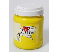 Pébéo - Pop Art Peinture Acrylique - Idéal Pour Applications Généreuses et Grandes Surfaces - Haute Viscosité - 1 Pot de 700 ml - Jaune Primaire
