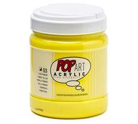 Pébéo - Pop Art Peinture Acrylique - Idéal Pour Applications Généreuses et Grandes Surfaces - Haute Viscosité - 1 Pot de 700 ml - Jaune Primaire