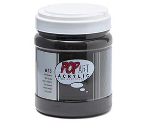 Pébéo - Pop Art Peinture Acrylique - Idéal Pour Applications Généreuses et Grandes Surfaces - Haute Viscosité - 1 Pot de 700 ml - Noir de Mars