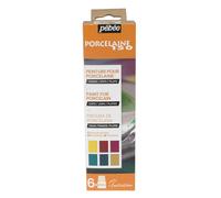 Pebeo Porcelaine 150 Ensemble D'Initiation À La Peinture Céramique #2 6 X 20 Ml