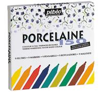Pébéo Marqueurs Porcelaine 150 – Pointe ogive 1,2 mm – Lot de 9