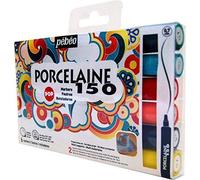 Pébéo Feutres Porcelaine – Étui de 6 Couleurs Pop – Pointes fines assorties