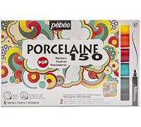 Pébéo Porcelaine Etui De 6 Feutres Couleurs Pop Pointes Fines Assorties[Z2473]