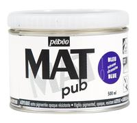 Pébéo Pot 500ml Peinture Acrylique Mat Pub Bleu Outremer
