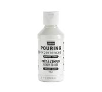 Pébéo Pouring Expériences-Peinture Acrylique Pré-mélangée Prête à l'emploi-Idéal pour Fluid Art, Blanc de Titane, 118 ml