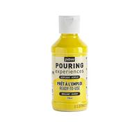 Pébéo Pouring Expériences-Peinture Acrylique Pré-mélangée Prête à l'emploi-Idéal pour Fluid Art, Jaune, 118 ml