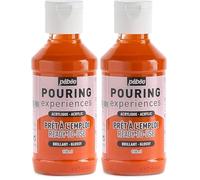 PEBEO Pouring Expériences-Peinture Acrylique Pré-mélangée Prête à l'emploi-Idéal pour Fluid Art, Orange, 118 ml (Lot de 2)
