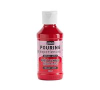 Pébéo Pouring Expériences-Peinture Acrylique Pré-mélangée Prête à l'emploi-Idéal pour Fluid Art, Rouge Magenta, 118 ml