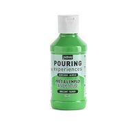 Pébéo Pouring Expériences-Peinture Acrylique Pré-mélangée Prête à l'emploi-Idéal pour Fluid Art, Vert lumière, 118 ml