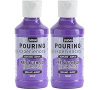PEBEO Pouring Expériences-Peinture Acrylique Pré-mélangée Prête à l'emploi-Idéal pour Fluid Art, Violet Clair, 118 ml (Lot de 2)