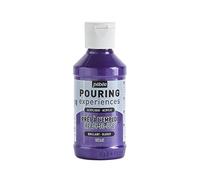 Pébéo Pouring Expériences-Peinture Acrylique Pré-mélangée Prête à l'emploi-Idéal pour Fluid Art, Violet métalique, 118 ml