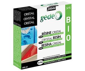 Pébéo - Résine Cristal Biosourcée Gédéo - Kit Résine Cristal Biosourcée à 50% - Transparente et Brillante - Tous Supports - Pour Inclusion, Coulage, Moulage, Vernis - 300 ml