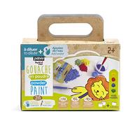 PEBEO - Set de Gouche en Poudre - 97% d'Origines Naturels - À Partir de 2 ans - Ultra-polyvalente : peinture, pâte à modeler, pâte à sel, plâtre, peinture à bulle - Jaune/Rouge/Bleu/Vert - 4 x 100 g