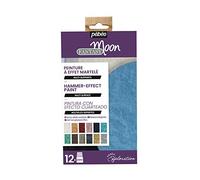 Pébéo - Set Exploration Fantasy Moon - Peinture Effet Martelé Multi-Support - Idéale pour la Création de Bijoux - 12 Flacons de 20 ml - Couleurs Assorties, plusieurs