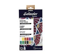 Pébéo Set Initiation Fantasy Moon Peinture Martelé Multi-Support, pack de 12 Couleurs Effet Moiré, 20 ML