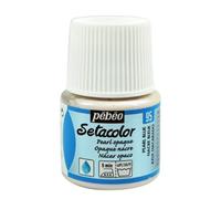 Pebeo Setacolor Bouteille de Peinture Nacre Opaque pour Tissu Nacre Bleue 45 ML