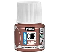 PEBEO - Setacolor Cuir -Peinture Acrylique pour Cuir et Similicuir - Personnalisation Sac, Chaussure, Sneaker- Résistance rayures, pliures, frottements - Finition Mate/Satinée - Terracotta - 45 ml